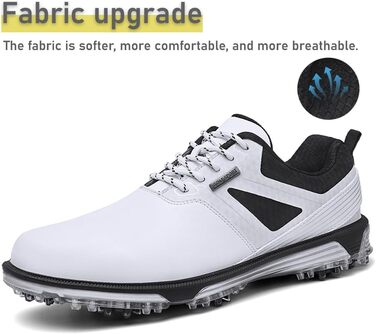 Гольф-взуття чоловіче ULTIANT водонепроникне з шнурівкою, дихаюче, для тренувань (біле, 42 EU)