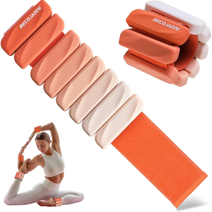 Ваги для ніг та рук BECOJADDE: комплект 2 шт (0.45 кг / 0.9 кг) для фітнесу, кардіо, силових тренувань, бігу, ходьби