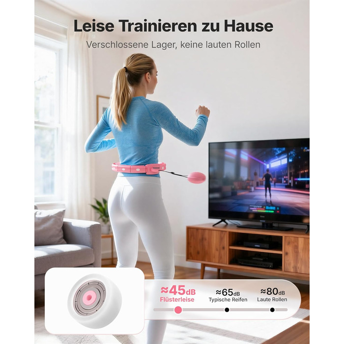 Хула-хуп MERACH з лічильником калорій та вагами, тихий, знімний, для талії 84-144 см, для спалювання жиру та кардіотренувань, домашній фітнес-інвентар