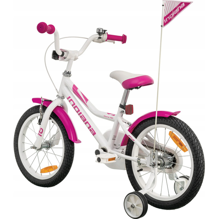 Дитячий велосипед INDIANA Roxy Kid 16 дюймів для дівчинки, Білий