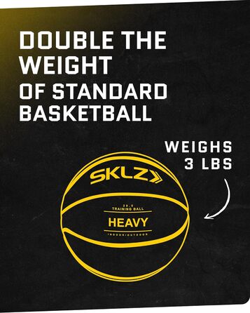 Тренувальний баскетбольний м'яч SKLZ Control для покращення дриблінгу і контролю м'яча, важкий, чорний
