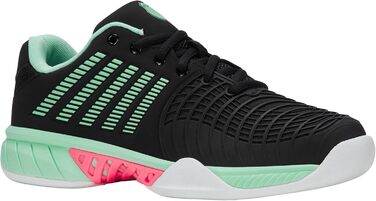 Жіноче тенісне взуття K-Swiss Express Light 3 Carpet - чорний, неон м'ята, неон пастельний рожевий (43 EU)