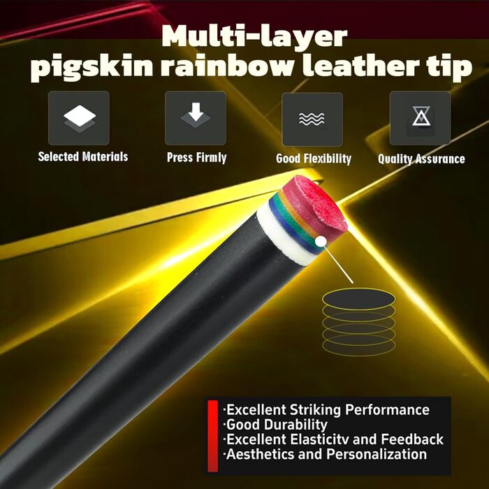 Професійний більярдний кий Aureate 21 oz з кейсом, канадський клен, 13 мм наконечник, 147,3 см, вага 18,19,20,21,22 г, блакитний, чорний, червоний, сірий, зелений