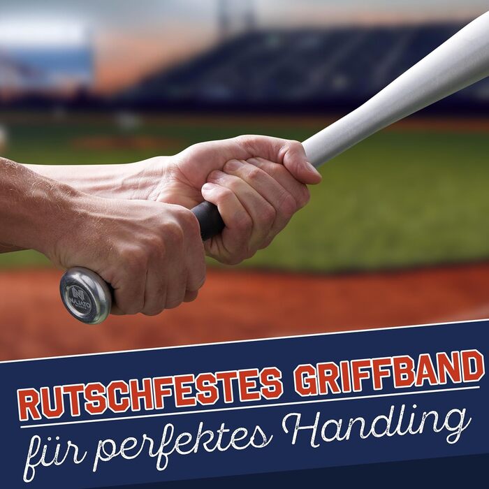 Бейсбольна бита: дерев'яна або алюмінієва, міцна, з неслизькою ручкою, 81 см (срібна, алюміній)