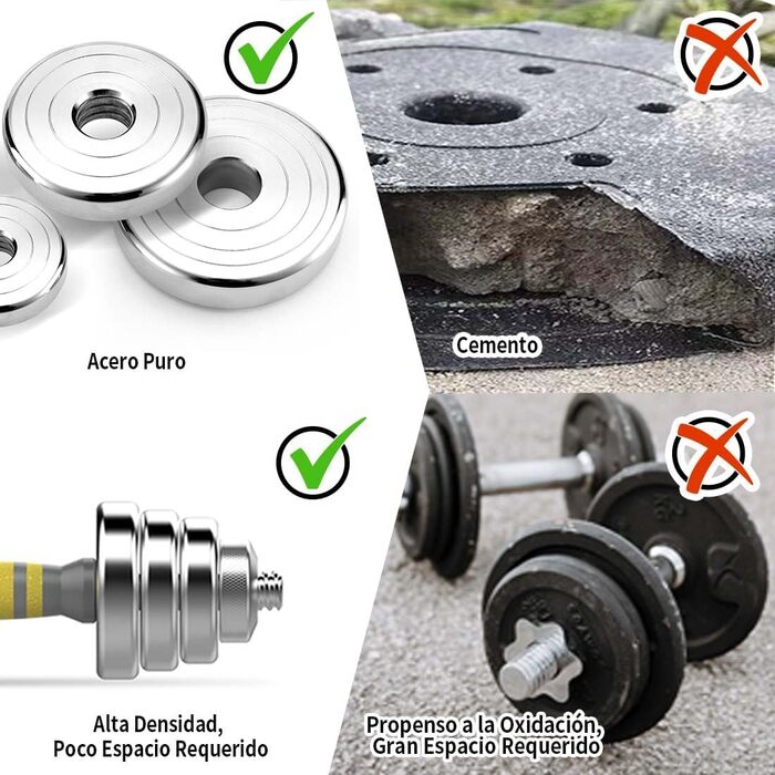 Регульований набір гантелей PHOEROS 20/30/40 KG: 3-в-1 (гантелі, штанга, гиря), сталеві гантелі для фітнесу вдома, для жінок та чоловіків, 20 KG