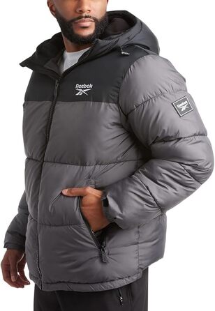 Куртка чоловіча Reebok Rbk Heavy Puffr V2, утеплювач – штучний пух, колір оливковий/листя, розмір S