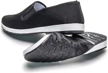 Тай-чи взуття, традиційне китайське кунг-фу взуття з тенту, старі пекінські взуття для бойових мистецтв, чорна гумова підошва, унісекс 38 EU