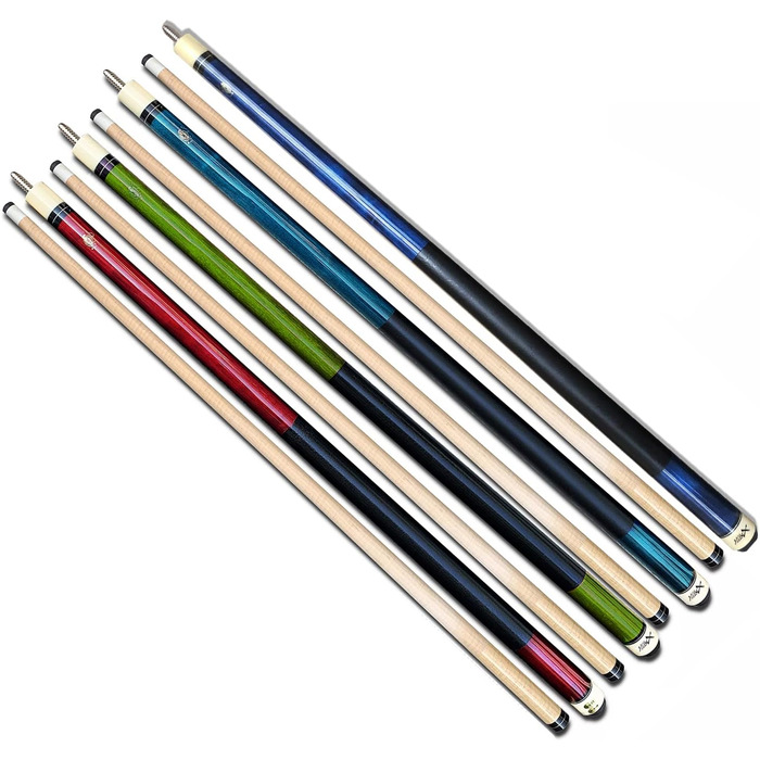 Набір з 4-х київ для більярду 'Tai ba cues', 58'', канадський клен, наконечник 13mm, вага 19oz-20oz, професійний