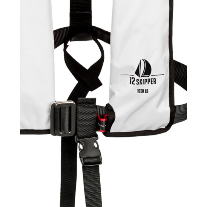 Рятувальний жилет автоматичний 165N з обплетенням, білий