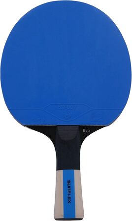 Sunflex Color COMP B35 ракетка для настільного тенісу, ITTF, синя, для тренувань та хобі, вигнута ручка, для досвідчених гравців