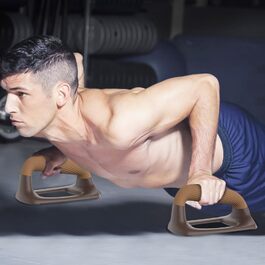 Обладнання для калістеніки: бруси для віджимань, паралелі, бруси для ростову, дошки для віджимань, тренування вдома, сила, витримує 226 кг, темно-зелений, перфорована платформа (коричнева)