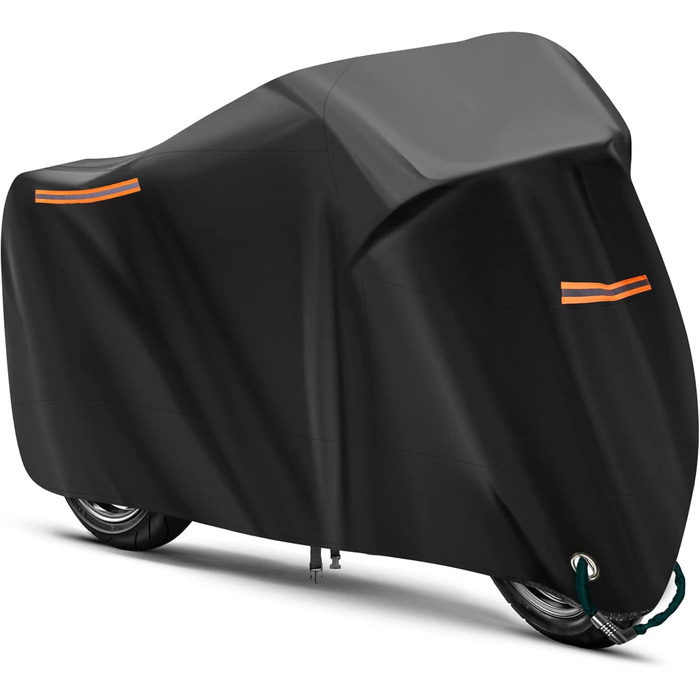 Захисний чохол для мотоцикла URAQT, XL, 230x95x125 см, водонепроникний, анти-UV, стійкий до розривів, з отвором для страховки від крадіжки