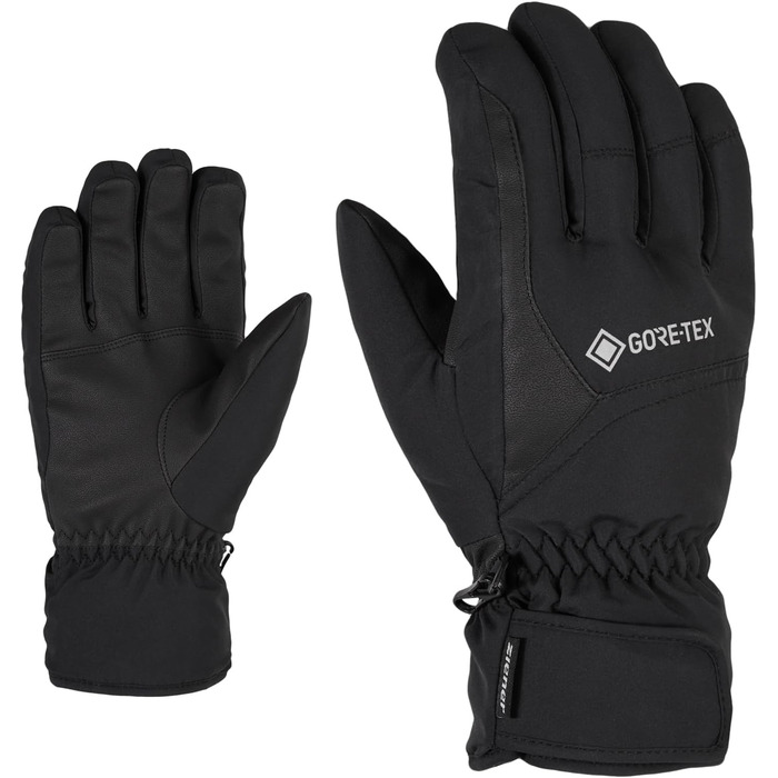 Лижні рукавички Ziener Garwen GTX, водонепроникні, дихаючі, чорні, Gore-Tex, розмір 9.5