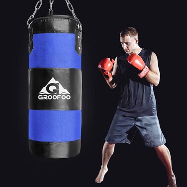 Boxsack GROOFOO для дітей та дорослих, 100x33 см, матеріал Oxford, для боксу, MMA, Муай Тай, без наповнювача