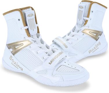 Чоловічі боксерські черевики BLBK для боротьби, кікбоксингу, муай-тай, спарингу та тренувань. Дихаючі боксерські черевики для чоловіків та юнаків, 30 EU, білий колір