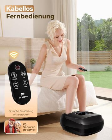 Масажер для ніг Shiatsu з пультом керування та LCD-дисплеєм, до 48 розміру, ідеальний подарунок для жінок/матусь/батьків