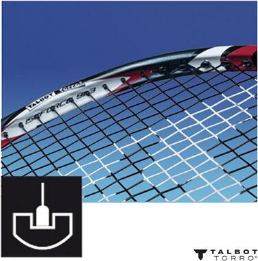Бадмінтонна ракетка Talbot Torro Isoforce 5051 Tato Dura Ultra Carbon4 для максимальної точності удару, Mega Power Zone