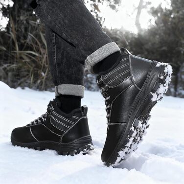 Зимові чоботи чоловічі жіночі, теплі, непромокаючі, для снігу, легкі трекінгові чоботи, чорні. Розмір 43 EU. Модель Z 1927