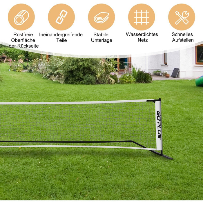 Набір для піклболу GYMAX з металевим каркасом, 6.7 м, з сумкою, вологостійкий, для тренувань у саду, на пляжі та задньому дворі