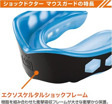 Капа Shock Doctor Gel Max 6100 для дорослих, синьо-чорна