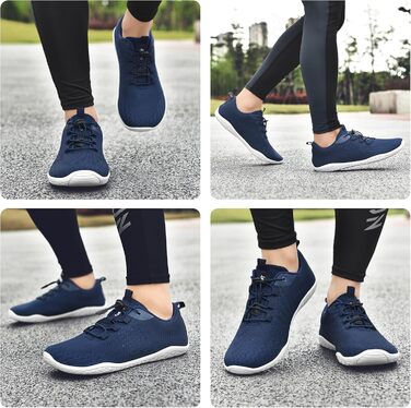 Geweo Взуття для пішохідної ходи Безшовне взуття для жінок та чоловіків Спортивні кросівки з широкою передньою частиною Легкі спортивні взуття для фітнесу, джогінгу, трейлу, ходьби босоногою. Zero-Drop підошва. Туристичне та повсякденне взуття. Унісекс. 3