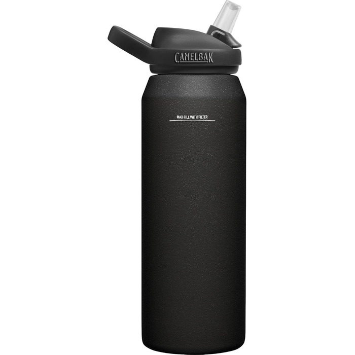 Пляшка для води CAMELBAK Eddy+ Lifestraw 1 л, чорна, універсальна, для дорослих і підлітків
