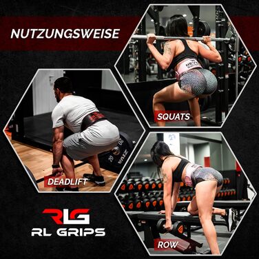 Шкіряний пояс для важкої атлетики RL Grip з підтримкою попереку – для пауерліфтингу, мукл-тренінгу та фітнесу