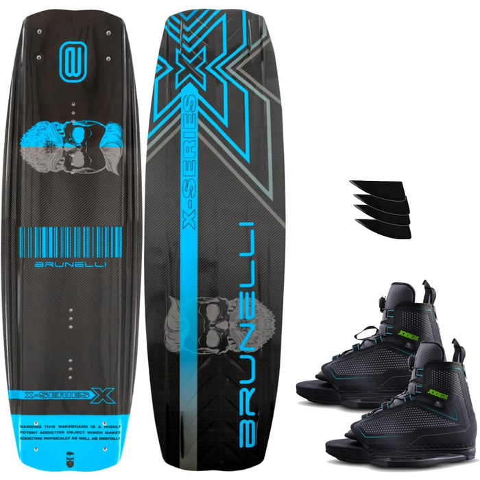 Комплект для вейкбордингу BRUNELLI Carbon 138 см з кріпленнями Jobe Maze