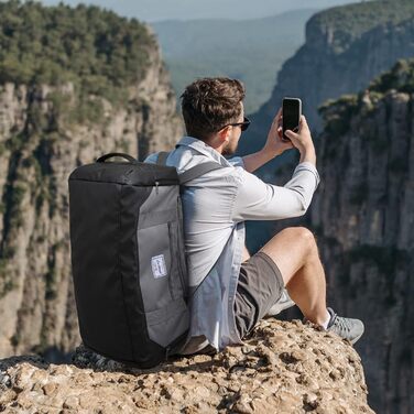 Сумка для подорожей Laripwit 40L для чоловіків і жінок, середня спортивна сумка з відділенням для взуття та вологих речей, рюкзак-дафл, армійсько-зелена (сіра)