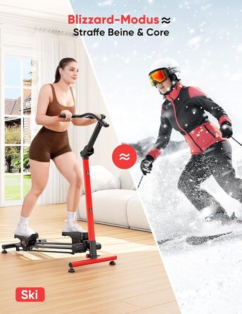 Сходи-степер YOLEO з регульованим опором для дому, складаний, 3 режими тренування, компактний кардіо-тренажер, великі платформи, 90% зібраний, з ручкою