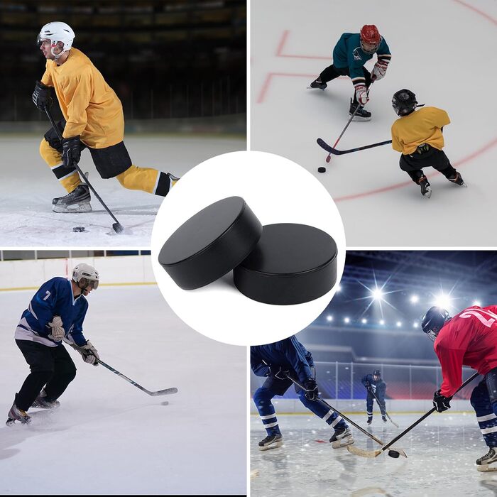 Набір хокейних шайб Noaya 16 шт. – 7,6 x 7,6 x 2,5 см. Ідеально для тесхокею, ковзанки, тренувань та гри. Хокейне обладнання для початківців та професіоналів.