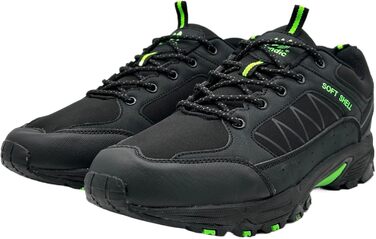 Чоловічі та жіночі трекінгові черевики Softshell для хайкінгу та трейлу, 42 EU, чорний та яблучно-зелений