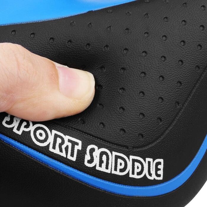 Сідло велосипедне Mountain Bike з гелевою подушкою та зоною комфорту, чорно-синій