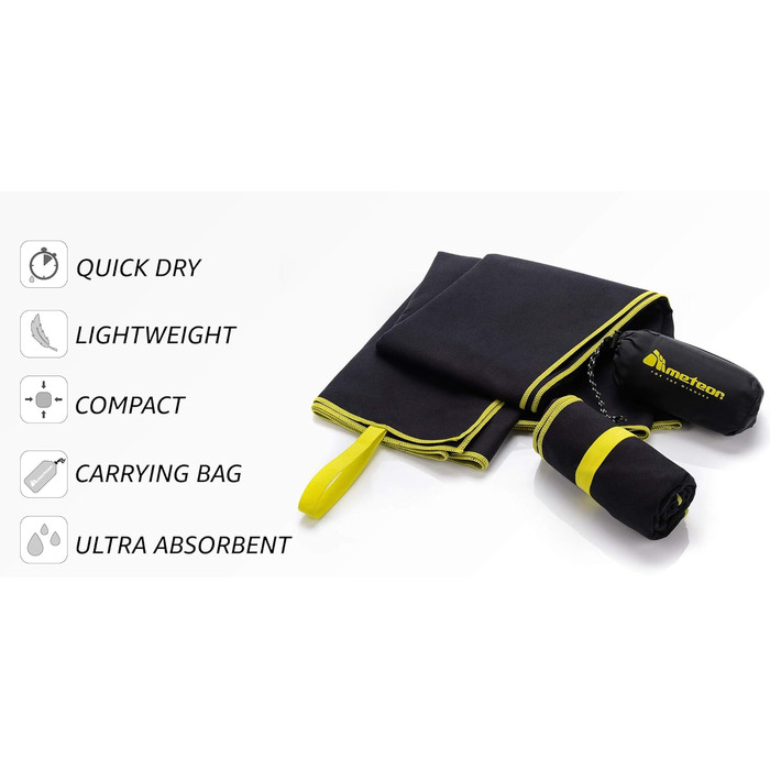 Рушник спортивний Meteor Sport Microfiber XL/XXL, 9 кольорів, 110x175 см, ультра легкий, швидковисихаючий, для фітнесу, подорожей, сауни, пляжу