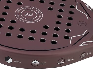 Падель ракетка LUXTRI Control 1800 II з вуглецевого волокна/EVA, чорна-біла, для початківців, досвідчених і професіоналів