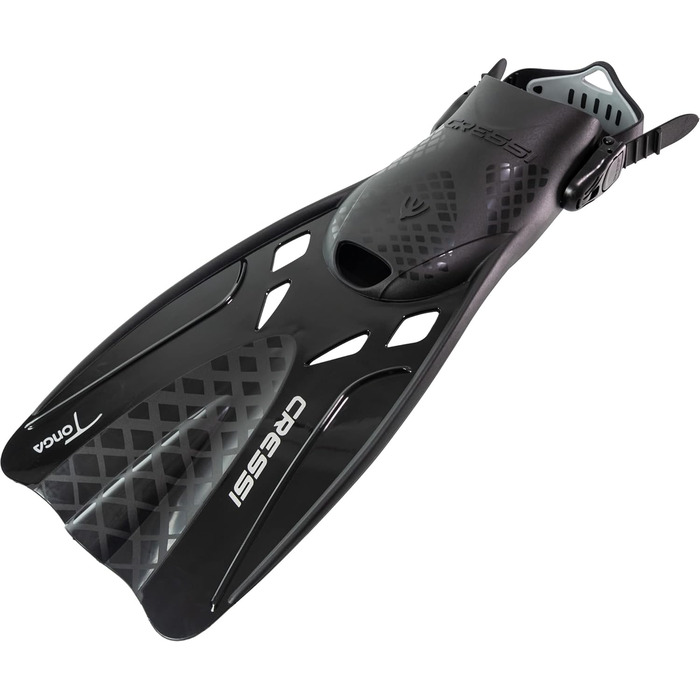 Ласти CRESSI Tonga (набір) для снорклінгу та плавання, чорні, L/XL (42/47) + маска Baron