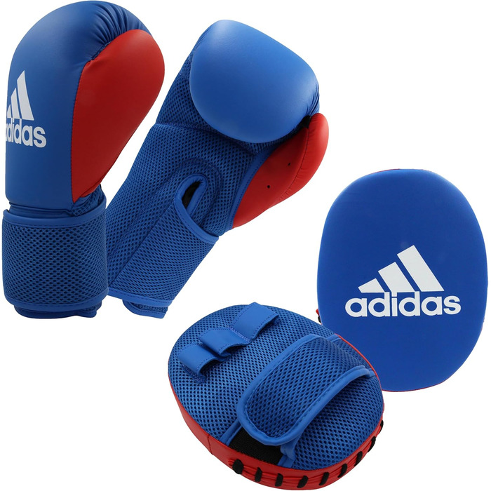Боксерський набір adidas для дорослих, 2 лапи, чорний, розмір 14