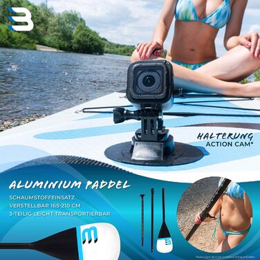 Надувна дошка для SUP Bluemarina Mapuna, 330x76x15 см, до 200 кг, комплект для сапсерфінгу, гарантія 5 років