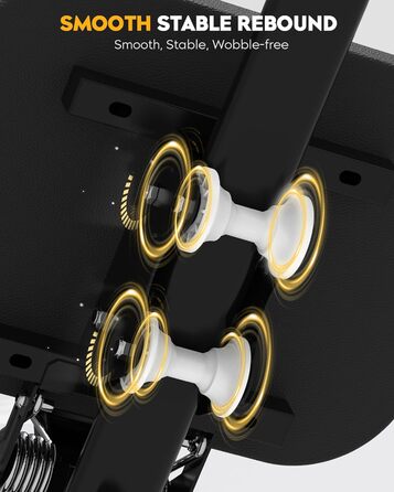 Тренування пресу GuuG: компактний тренажер для дому. Зручний, складаний, для чоловіків та жінок. Чорний колір.