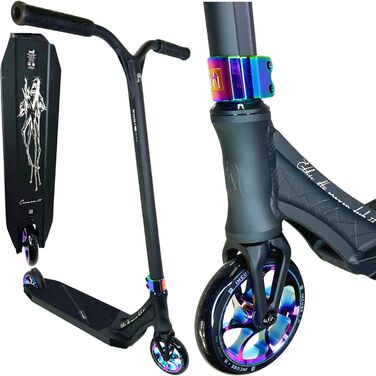 Трюковий самокат Ethic DTC Erawan V2 Neochrome 85 см, легкий дитячий ролер для парку та стріту, гібридний, freestyle, трюковий скутер