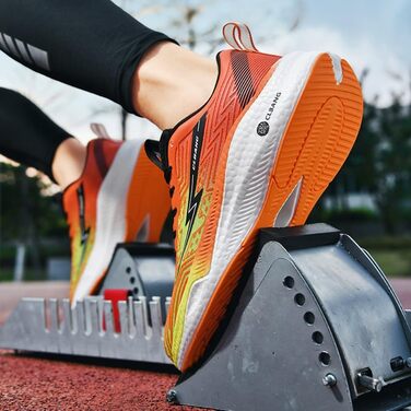 Кросівки для бігу та повсякденного носіння: чоловічі та жіночі, легкі, дихаючі, для фітнесу, тенісу, розмір 35-45 (Помаранчевий, 38 EU)