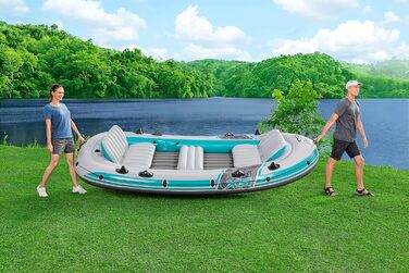 Надувний човен Bestway Hydro-Force Adventure Elite X5, 5-місний, з насосом, веслами, сидіннями, сумкою для речей та чохлом