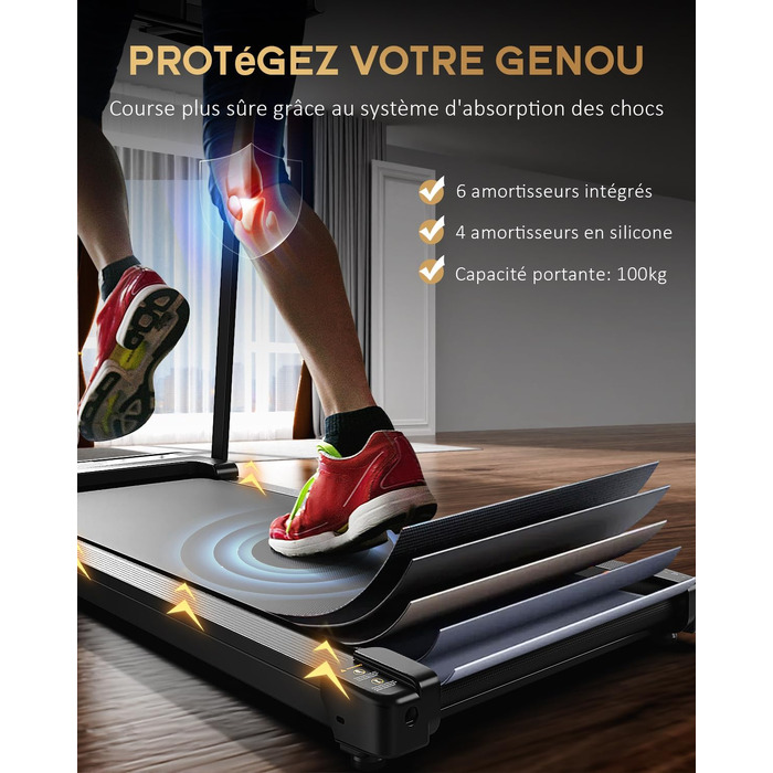 Складана бігова доріжка для дому та офісу Walking Pad — електрична компактна доріжка для ходьби, безшумна, до 10 км/год