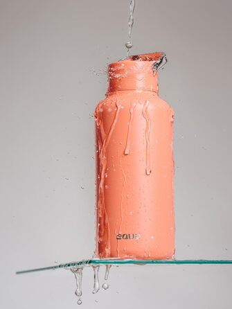 Пляшка для води EQUA Timeless, нержавіюча сталь, 1000 мл, BPA-free, герметична, довговічна, багаторазова, абрикосова