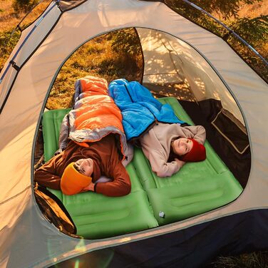 Каремат туристичний самонадувний Ciskotu, 12 см, з насосом, Ultraleicht, зелений