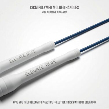 Професійний стрибковий канат Elevate Speed Rope MAX з PVC та нейлоновим сердечником, 5 мм, до 3 метрів, колір Marine Blue