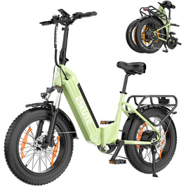 Електровелосипед ESKUTE Star, складаний, 20 дюймів, Fat Tire, 36V 25Ah, до 120 км, алюмінієвий, 7 швидкостей, для чоловіків і жінок, MTB, для пляжу та снігу