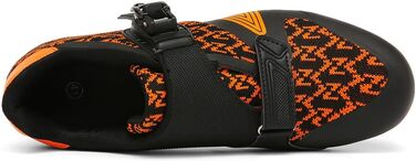 Велотуфлі для їзди на велосипеді: чоловічі та жіночі, для шосе та MTB, з жорсткою підошвою, сумісні з Look SPD/SPD-SL, унісекс, з пряжкою (47 EU, помаранчевий)