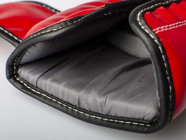 Боксерські рукавички Paffen Sport Allround ECO для тренувань і спарингів, 14 унцій, чорні/червоні, для боксу, кікбоксингу, муай-тай