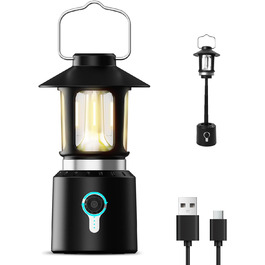 Налобний ліхтар-телескоп Campinglampe, 8000 mAh, LED, 3 кольори, регулювання яскравості, 2 джерела світла, ретро, для кемпінгу, саду, піших прогулянок, надзвичайних ситуацій